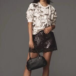 Anthropologie Maeve Dog Printed Sweatshirt Size XS